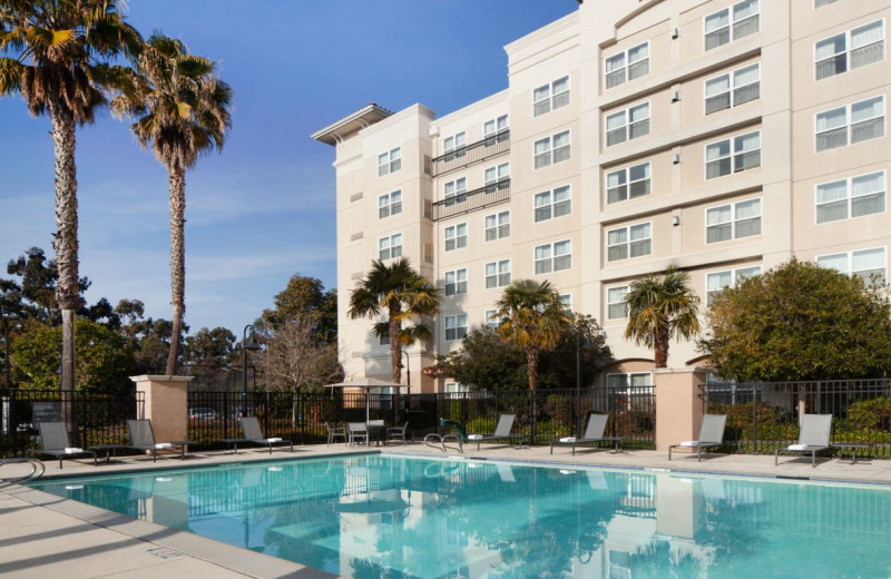 Outdoor pool at Residence Inn by Marriott Newark- Silicon Valley.