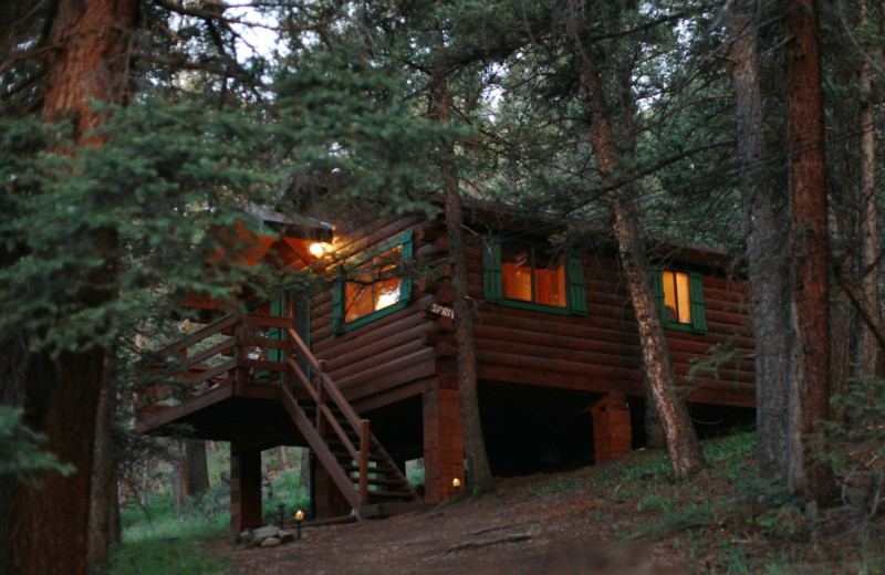 Cabin exterior at Elk Mountain Ranch.