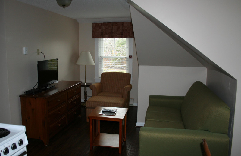 Guest room at Windrifter Resort.