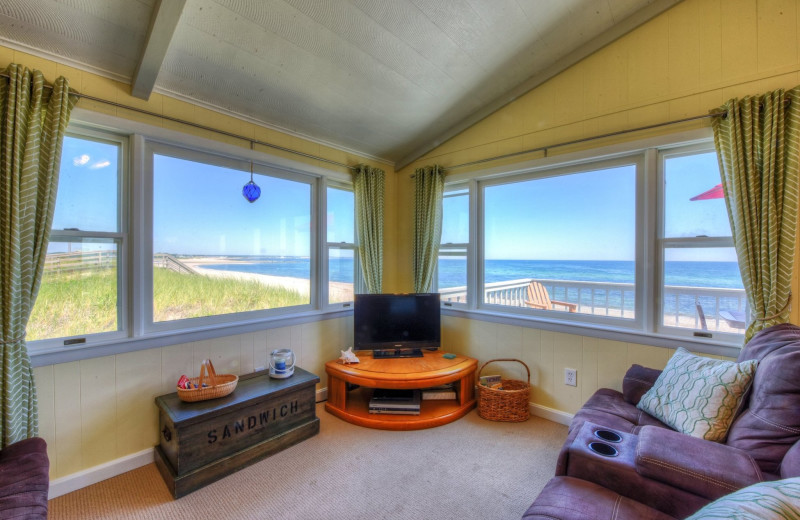 Rental living room at Beach Realty.