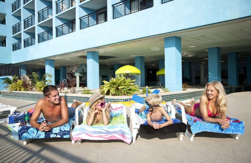 Sunbathing at Landmark Resort.