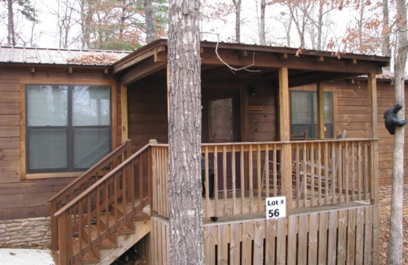 Cabin exterior at Copperhead Lodge.