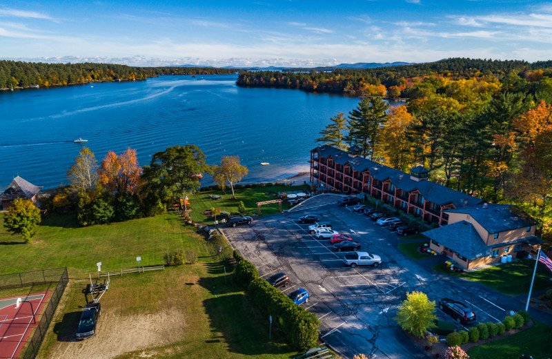 Autumn Aerial at the Center Harbor Inn. 