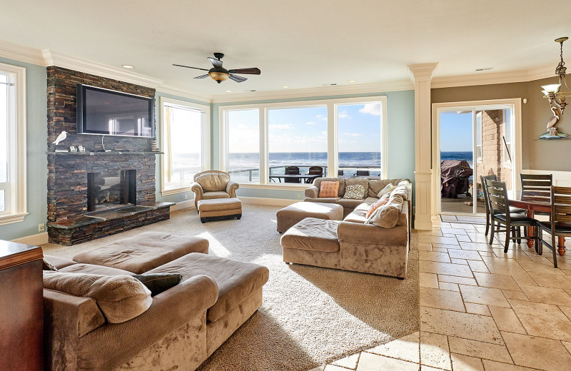 Living room at Admiral's Beach Retreat.