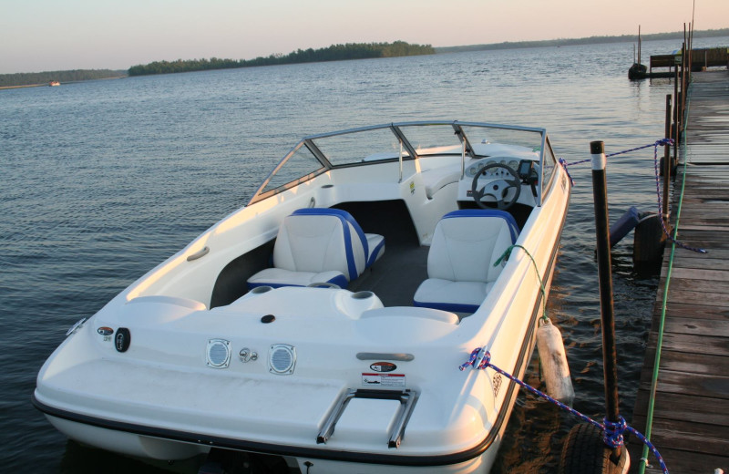 Boat at White Birch Resort.