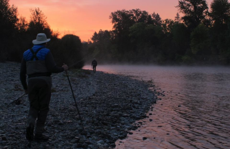 Fishing at Morrison's Rogue River Lodge.
