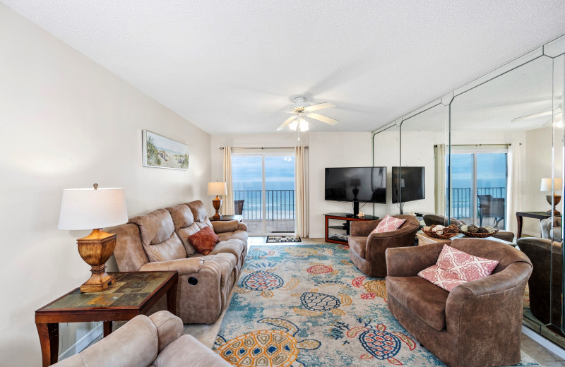 Rental living room at Sunset Properties.