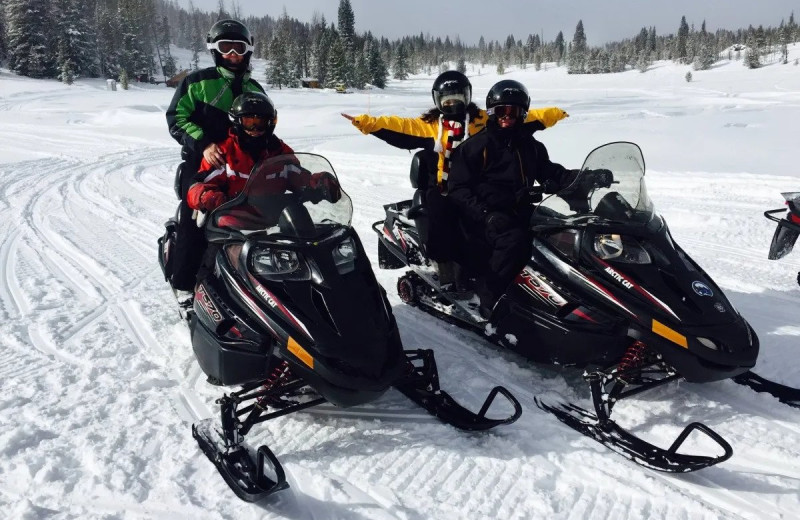 Snowmobiling at Moosehorn Resort.