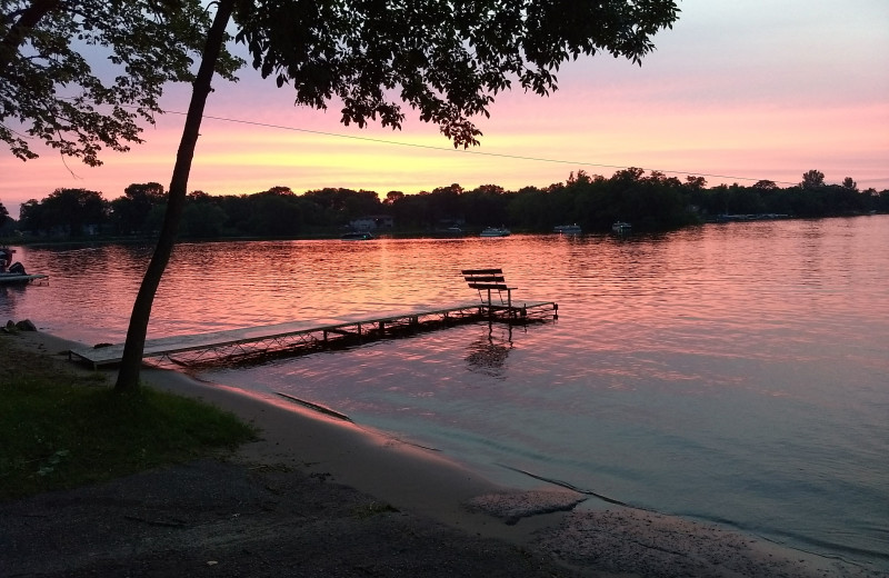Sunset at Riverside Resort.