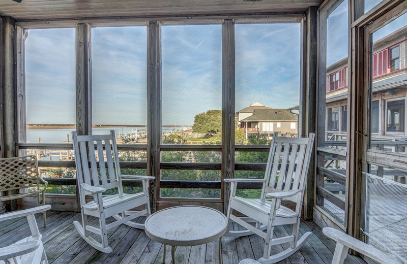 Rental deck at Topsail Realty.