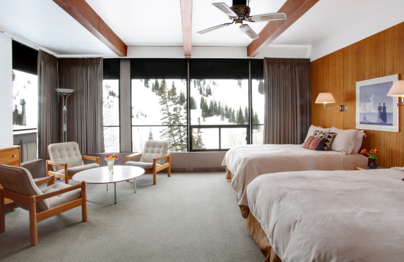 Guest room at Alta Lodge.