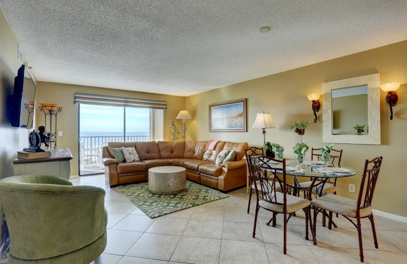 Guest living room at Caprice Resort.