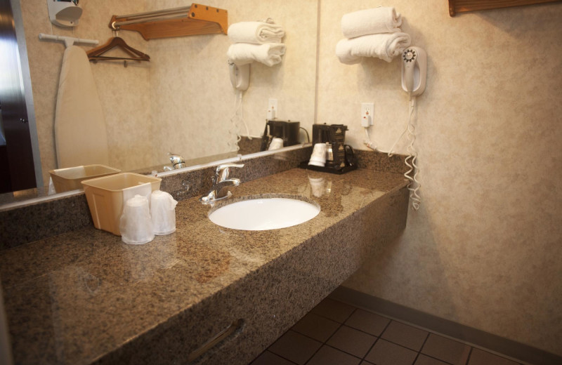 Guest bathroom at St. George Inn & Suites.