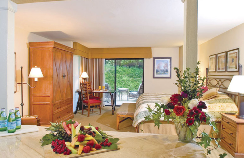 Guest room at Pala Mesa Resort.