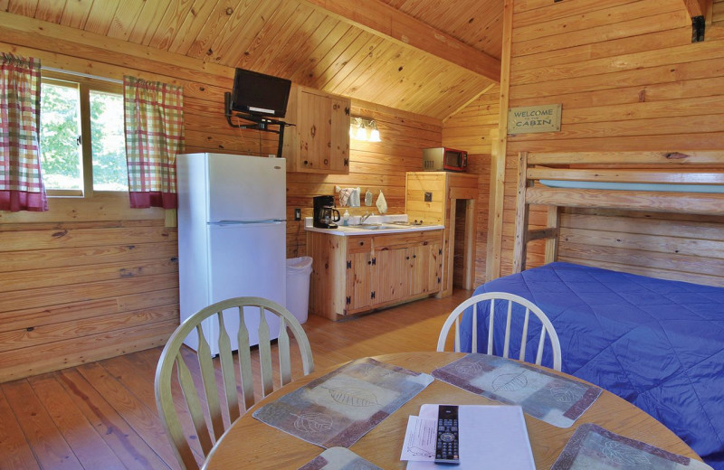 Cottage interior at Yogi Bear's Jellystone Park™ in Luray, VA.