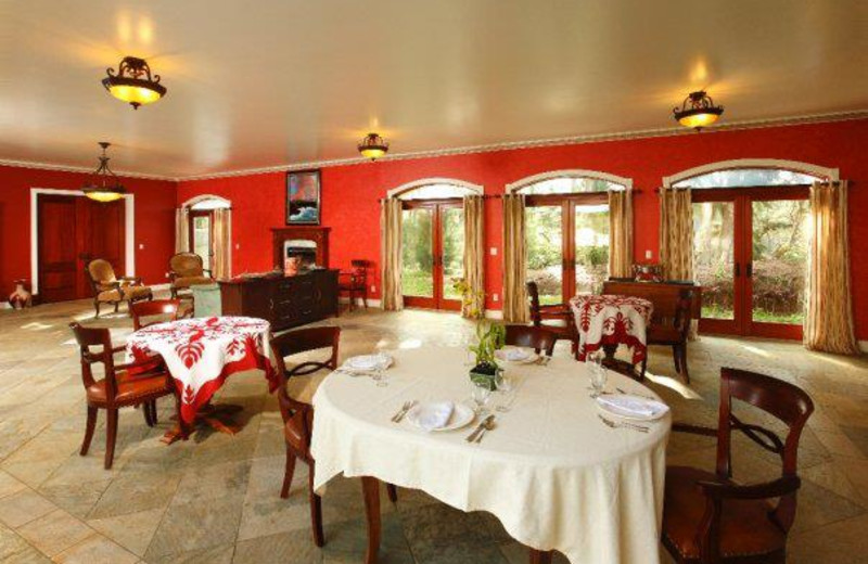 Dining area at Hawaii Island Retreat.