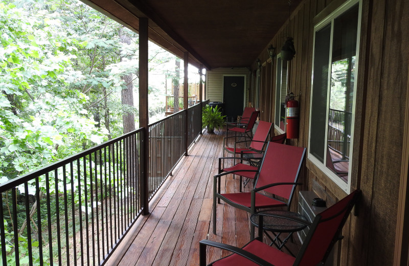 Balcony at The Lookout Lodge.