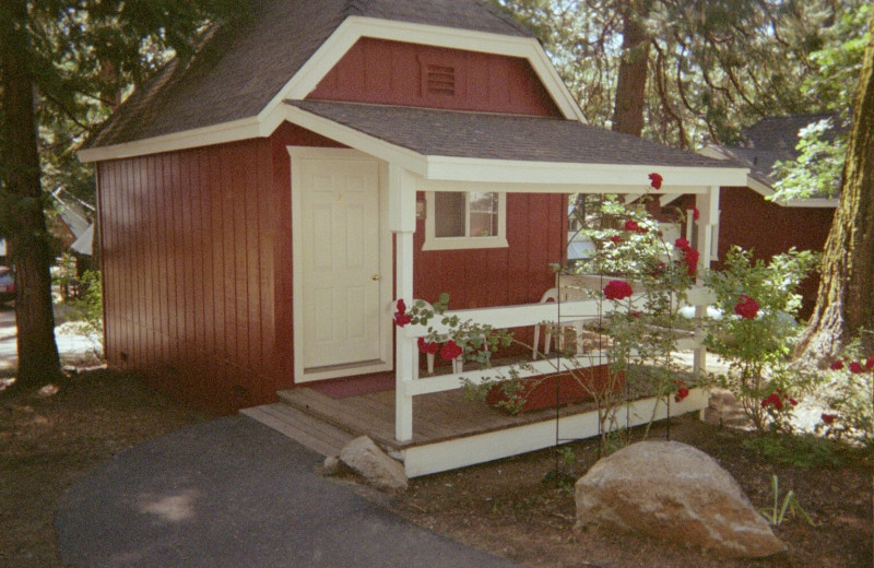 Cabin exterior at Long Barn Lodge.