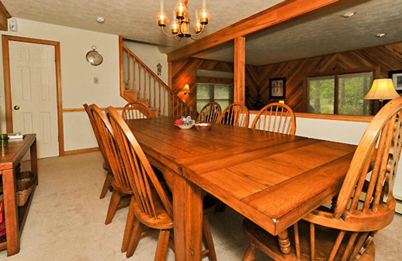 Vacation rental dining room at Aspen Village.