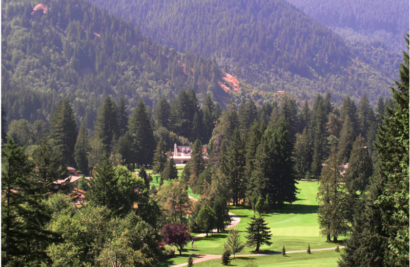 Aerial view of The Resort at the Mountain.