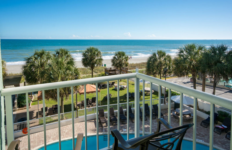 Balcony view at The Strand Resort Myrtle Beach.