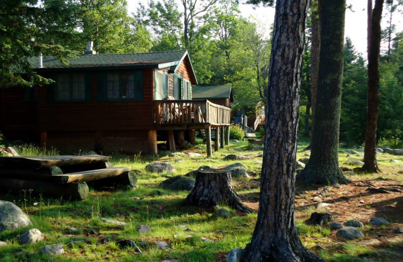 Cabin exterior at Big Lake Wilderness Lodge.