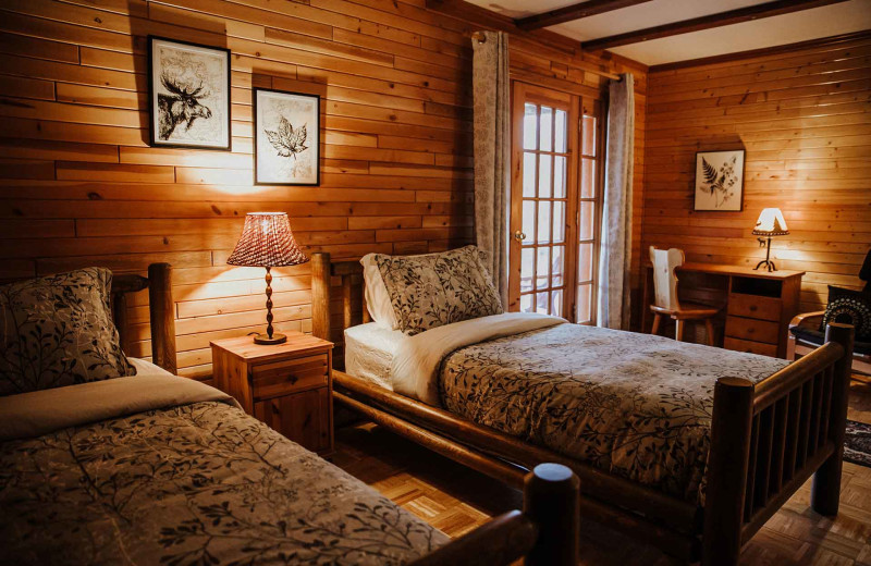 Guest bedroom at Big Creek Lodge.