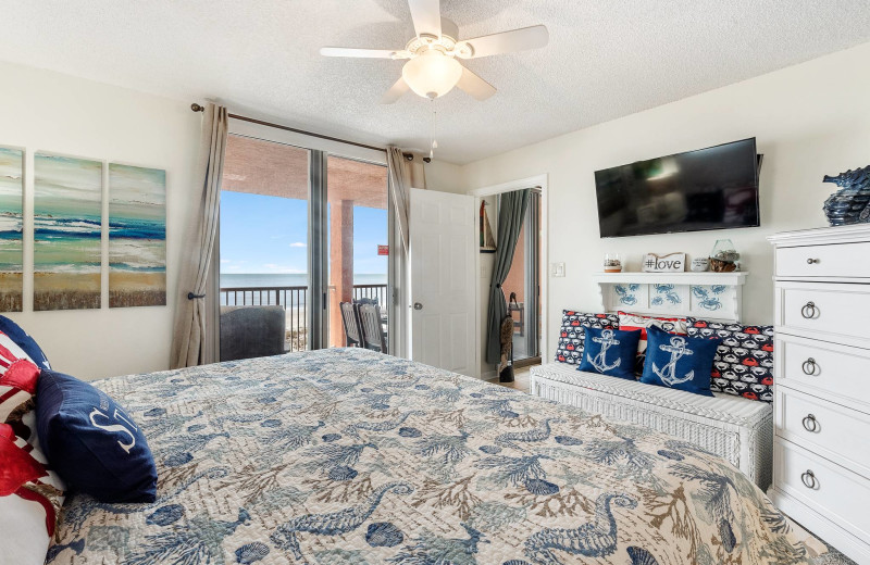 Rental bedroom at Bender Realty Vacation Rentals.