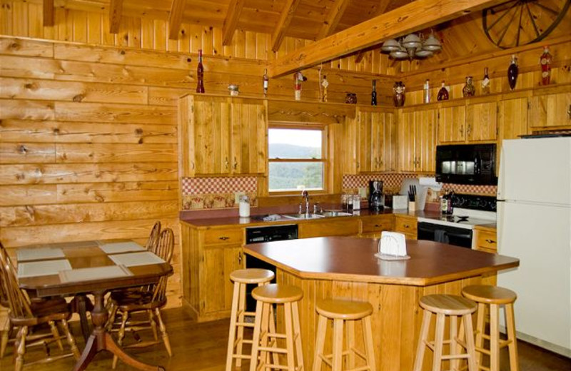 Rental kitchen at Ashe High Country Vacations LLC.