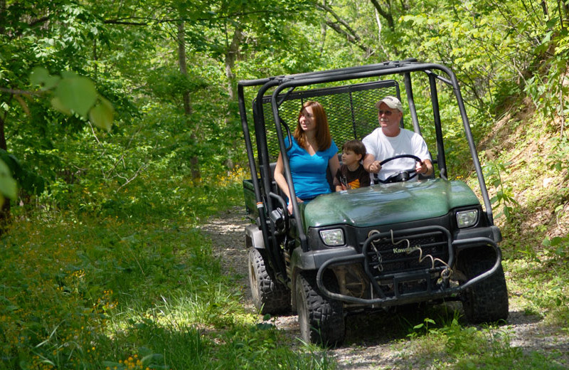 ATV through forest at House Mountain Inn.