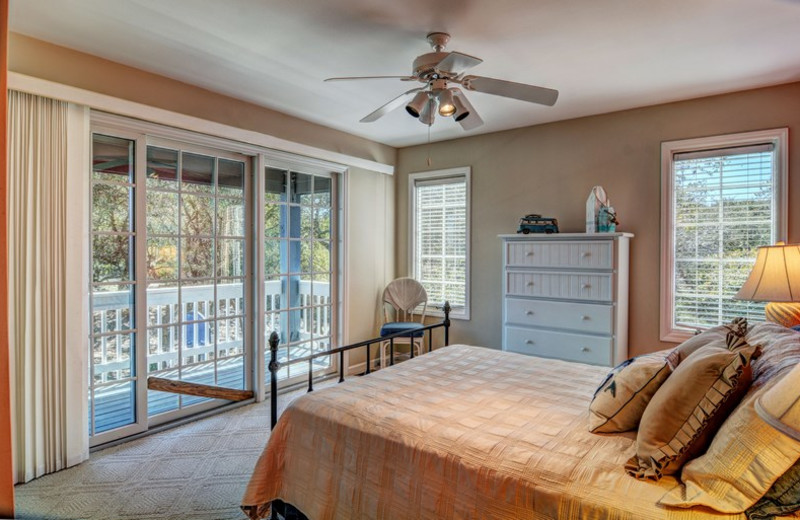 Rental bedroom at Topsail Realty.