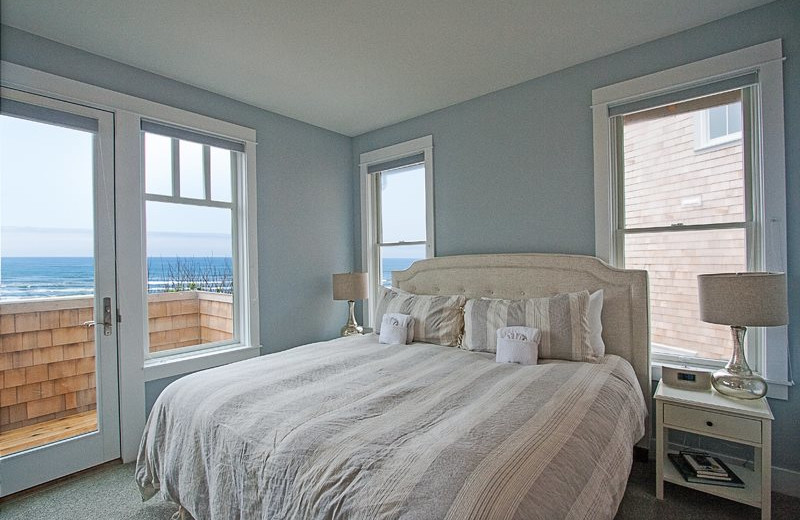 Rental bedroom at Seabrook Cottage Rentals.