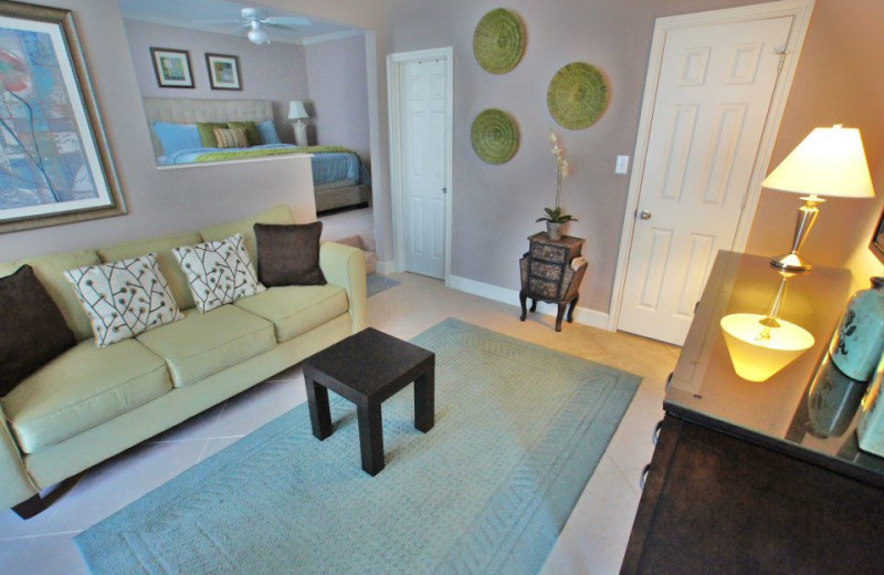Vacation rental living room at Ryson Vacation Rentals.