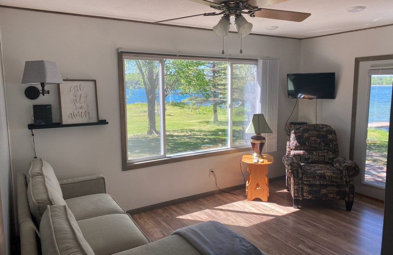 Cabin interior at Happiness Resort.