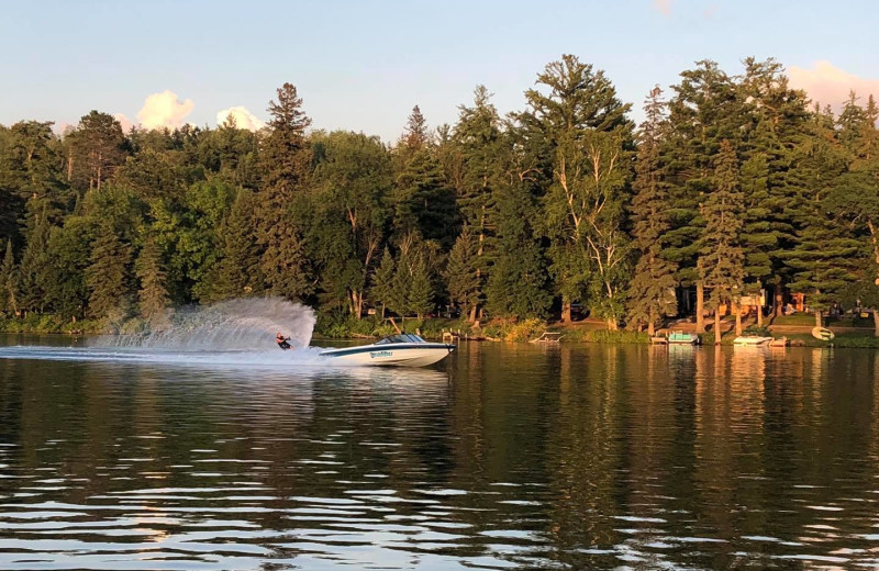 Boating at Moore Springs Resort.