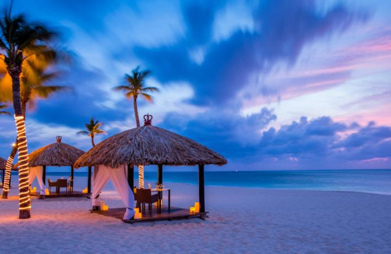 Beach at Bucuti Beach Resort Aruba.