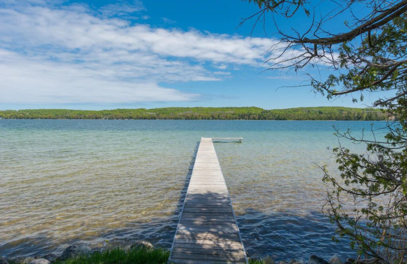 Dock at Fisher's Lakeside Cottages.