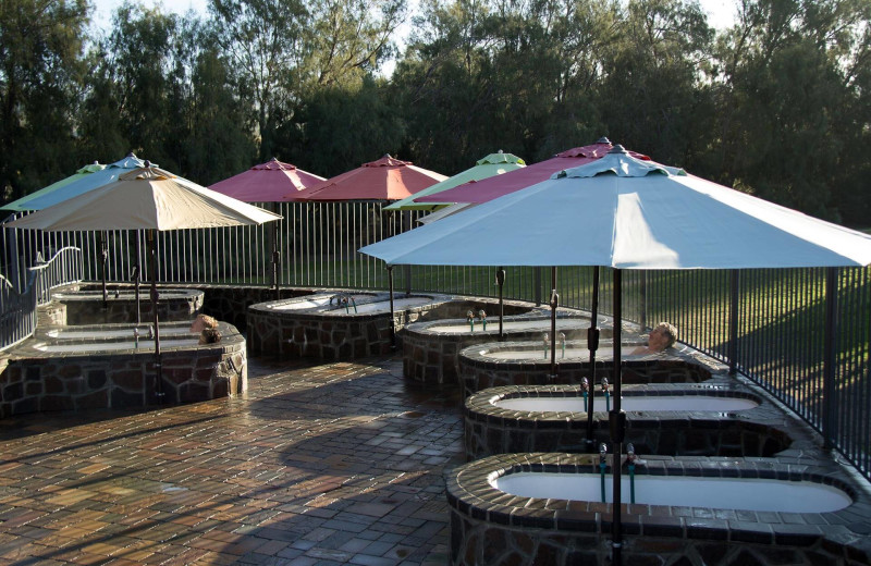 Hot tubs at Mercey Hot Springs.