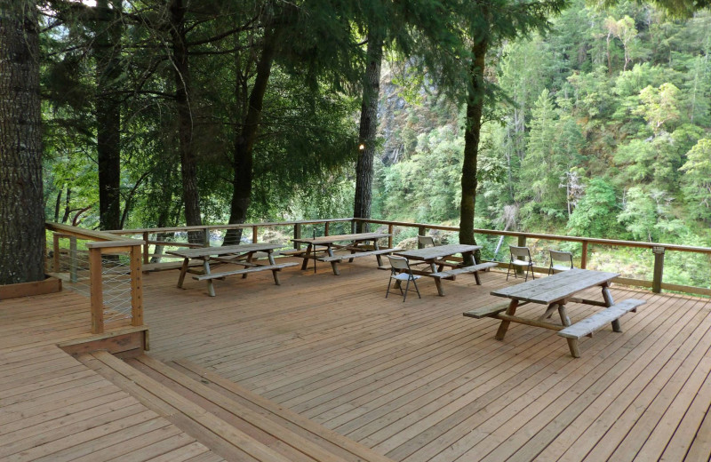 Deck at Half Moon Bar Lodge.