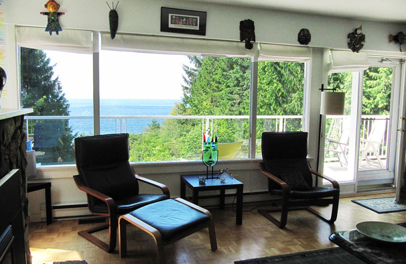 Rental living room at Island Vacation Homes.