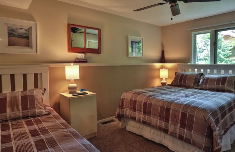 Guest bedroom at Trout Creek Vacation Condominiums.