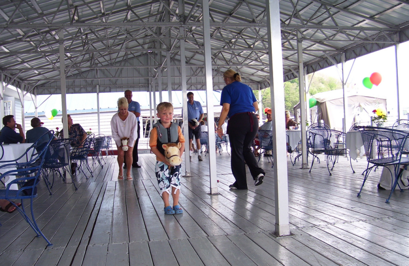 Family at Jamestown Resort and Marina.