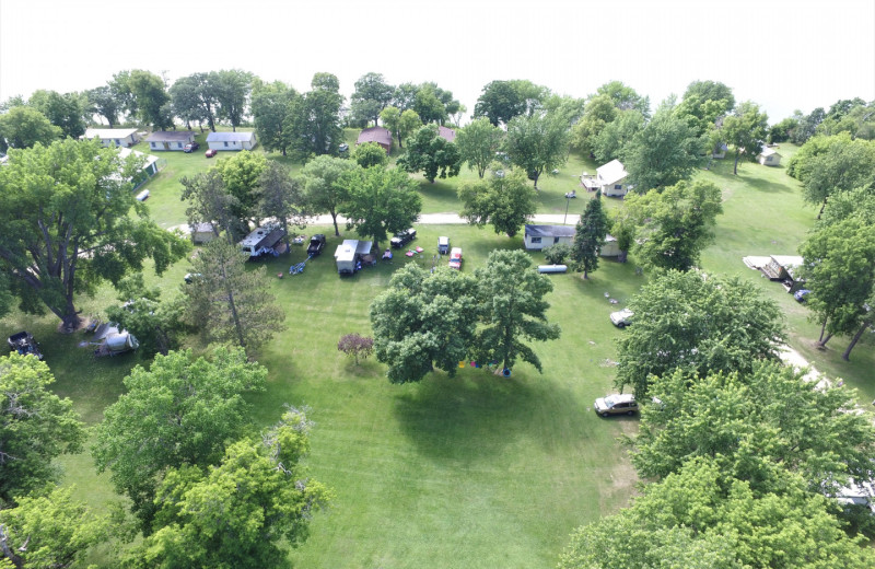 Aerial view of Sugar Point Resort.