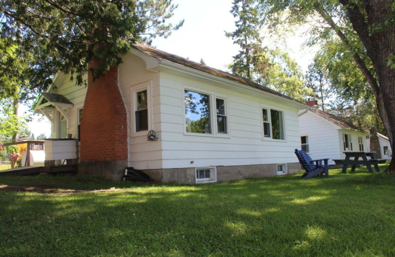 Cabin exterior at Tally Ho Inn.