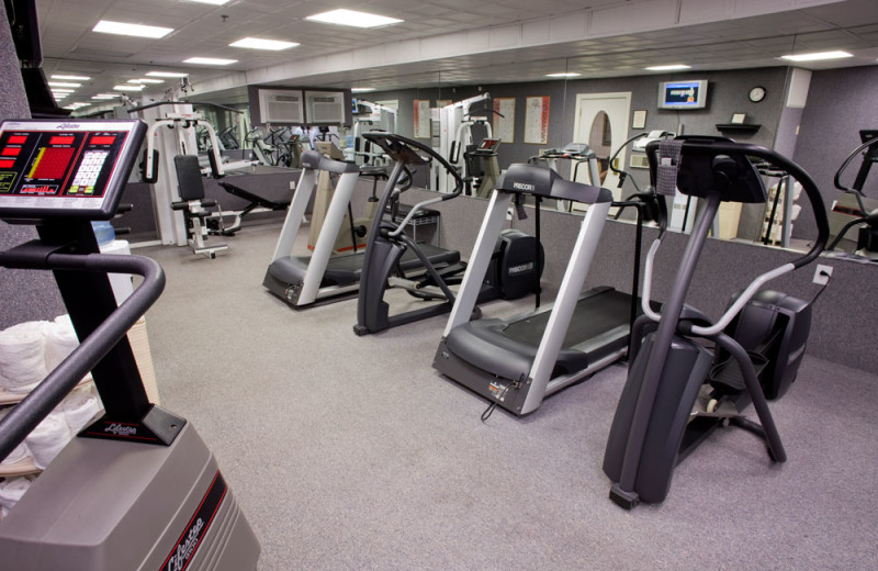 Fitness room at Boardwalk Plaza Hotel.