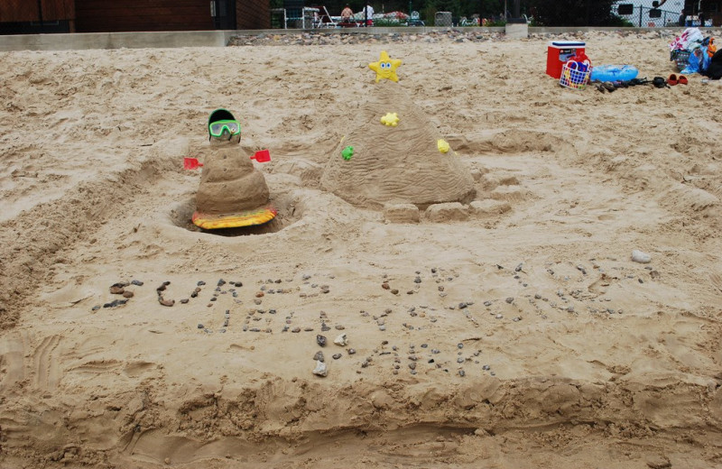 Beach at Yogi Bear's Jellystone Park Warrens.