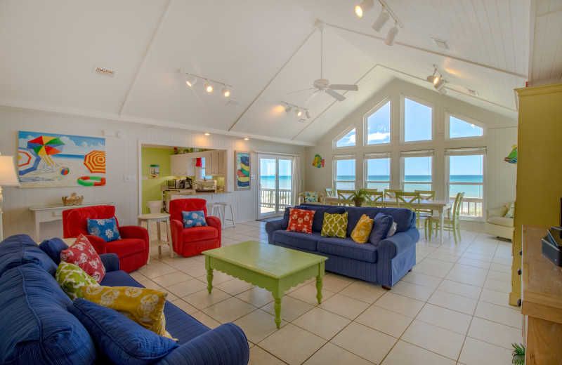 Rental living room at Paradise Gulf Properties.