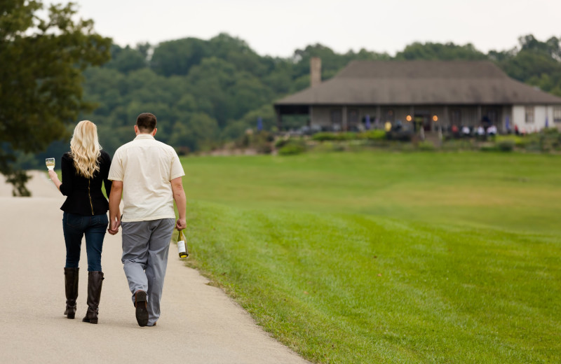 Couple at Chaumette Vineyards & Winery.