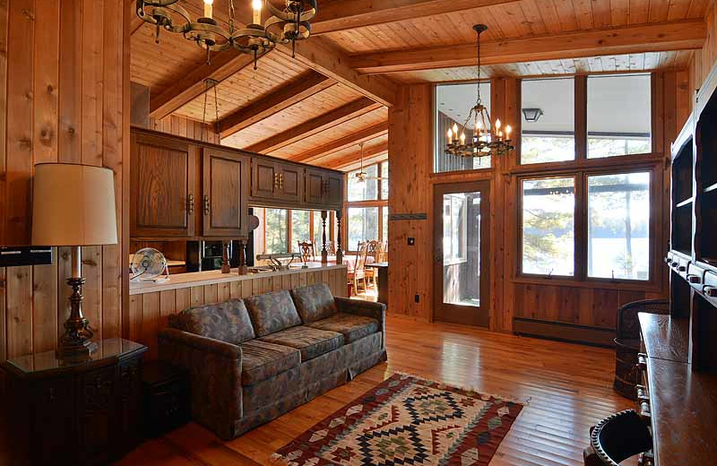 Cabin interior at North Country Vacation Rentals.