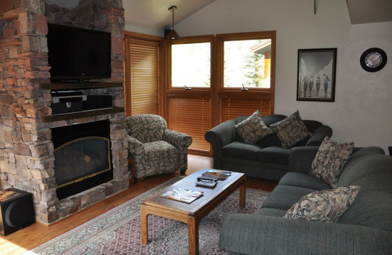 Vacation rental living room at SilverStar Luxury Properties.